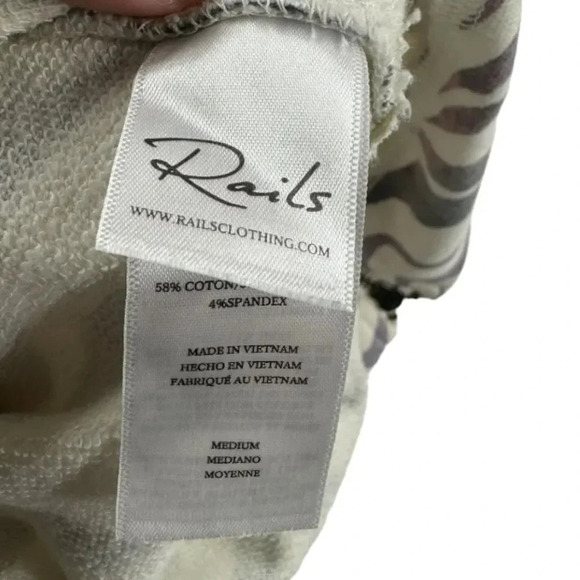 Rails Marlo Ivory Gradient Tiger Striped Sweatshirt - Picture 7 of 12
